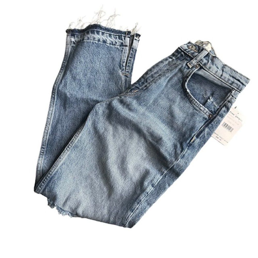 Free Free People High-Waist Lita Distressed Jeans NWT - Picture 6 of 11